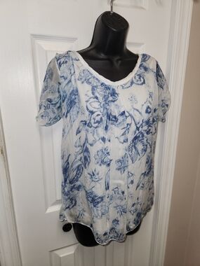 🍉Giusy Floral Silk Top